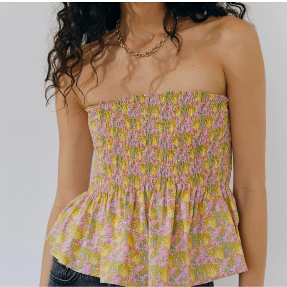 Floral Strapless Top